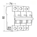 فیوز مینیاتوری 3 پل 63 آمپر پارس شعاع توس مدل C63-4.5K-3P - Image 2