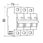 فیوز مینیاتوری 3 پل 16 آمپر پارس شعاع توس مدل C16-4.5K-3P - Image 2